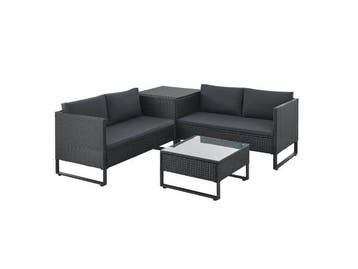Veiling -  Loungeset / Tuinset Santorini - Polyrotan - Modul, Nieuw