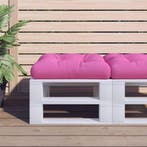vidaXL Palletkussen 58x58x10 cm oxford stof roze, Verzenden, Nieuw