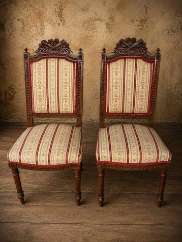 Stoel (2) - Hout, Textiel - Stoelen Lodewijk XVI