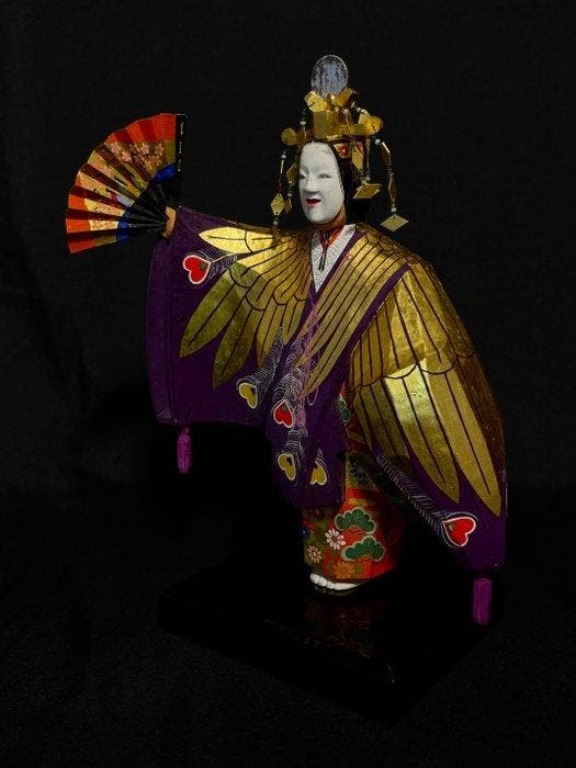Noh puppets Hagoromo Noh Mask Natural wood carvings, Antiek en Kunst, Antiek | Overige Antiek
