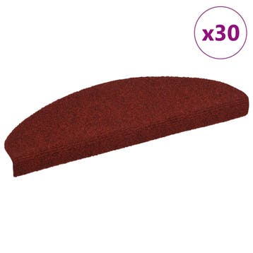 vidaXL Trapmatten Zelfklevend 30 stuks 65x21x4 cm Bordeaux, Verzenden
