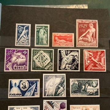 Monaco 1948/1984 - Luchtpost verzameling op albumbladen met, Timbres & Monnaies, Timbres | Europe | France