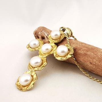 Parel - Zilver - Hanger - handgemaakt