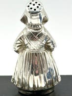 No reserve-Grote handgemaakte 19e eeuwse zilveren Boerin