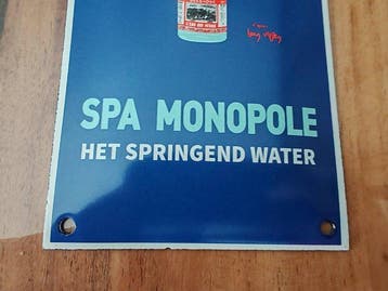 SPA enseigne en email - Enseigne en émail - Acier, Émail