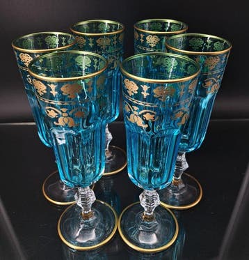 Artemisia - Champagne fluitje (6) - Lilium - Kristal, gouden