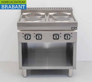 Cuisinière électrique HCB en acier inoxydable à 4 feux, 10,4, Verzenden