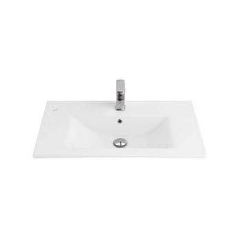 Wastafel BWS 1 Kraangat 45x80 cm Rechthoek Keramiek Wit, Ophalen of Verzenden, Overige typen