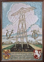 Carreau - Électricité - De Porceleyne Fles, Delft -, Antiquités & Art