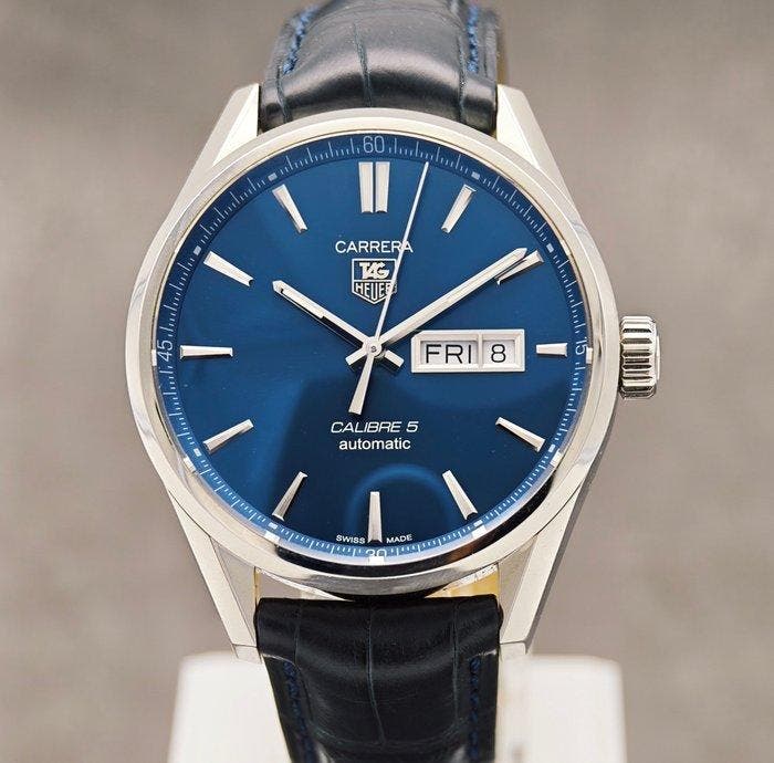 TAG Heuer - Carrera Calibre 5 Day Date - WAR201E - Homme -, Handtassen en Accessoires, Horloges | Antiek