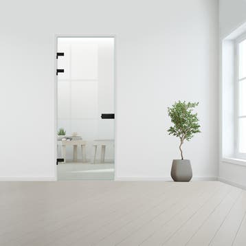 Glazen binnendeur XL voor opdek kozijn zwart beslag-Linksdra, Bricolage & Construction, Verzenden