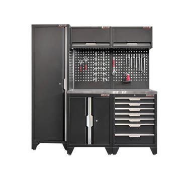 Gereedschapskasten set wandlengte 196 cm.metaal omkleed, Ophalen of Verzenden