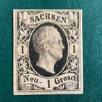 Saksen 1851 - 1 Groschen - MH - Michel 4, Gestempeld