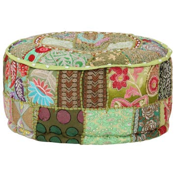Poef 40x20cm groen | 40% korting | Retour deal, Minder dan 50 cm, Verzenden, Rond, Minder dan 50 cm