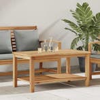 vidaXL Salontafel met opslag Bruin 90 x 50 x 45 cm Massief, Tuin en Terras, Verzenden, Nieuw