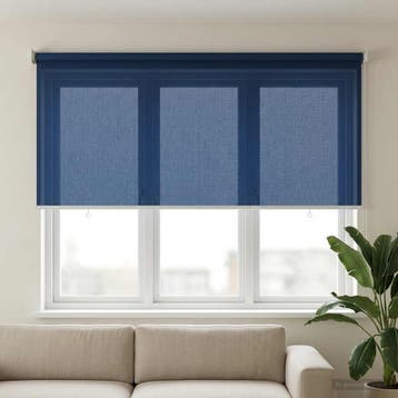vidaXL Buitenrolgordijn 90% UV-blok Blauw 140 x 140 cm HDPE, Verzenden