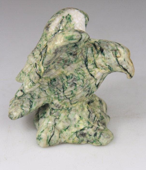 Chinese Carved Stone Pierre Dure Bird Aigle Statue Chine -, Antiek en Kunst, Antiek | Overige Antiek