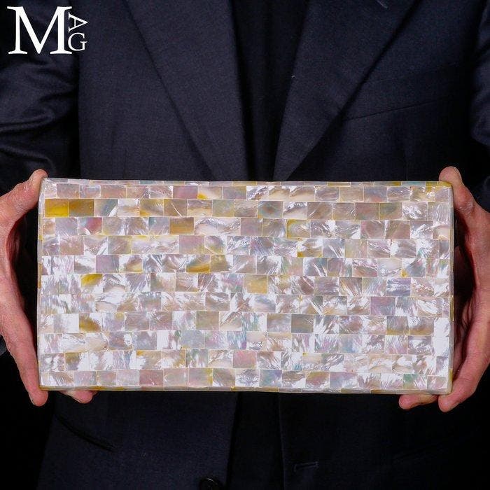 Mother of Pearl - sushibord - luxe Mother of Pearl Mosaik -, Collections, Minéraux & Fossiles