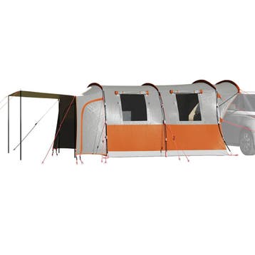 vidaXL Autotent 4-persoons waterdicht grijs en oranje, Verzenden, Nieuw