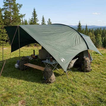 vidaXL Campingzeil waterbestendig Leger Groen 695 x 580 x, Caravans en Kamperen, Verzenden, Nieuw