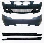 BMW E60 03-10 bodykit M5-stijl 4-uitlaat + sideskirts, Nieuw, Voor, BMW, Bumper