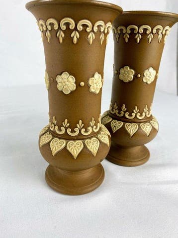 Royal Doulton - Vaas (2) - Steengoed - Lambeth / Silicon