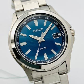 Seiko - Solar Blue Dial Watch Date - Zonder minimumprijs -