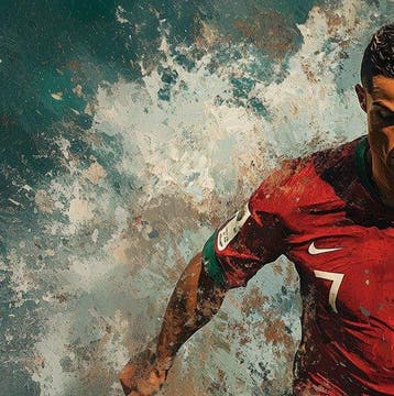 I_KONIQ - RONALDO IN ACTION in BASQUIAT STYLE, Nieuw
