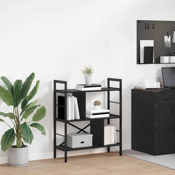 vidaXL Boekenplank 5-laags 75 x 30 x 91 cm Bewerkt hout, Huis en Inrichting, Verzenden, Nieuw