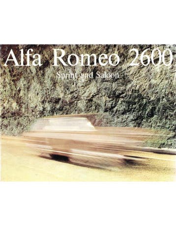 1965 ALFA ROMEO 2600 SPRINT / SEDAN BROCHURE ENGELS, Ophalen of Verzenden