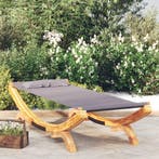 vidaXL Loungebed 100x188,5x44 cm massief gebogen hout, Verzenden, Nieuw