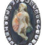 Broche Victoriaanse 9ct Gouden Broche met Romeinse Cameo en, Handtassen en Accessoires, Antieke sieraden