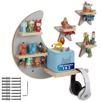 Wandrek MyLittleStory Star, voor maximaal 25 Tonies - grijs, Verzenden