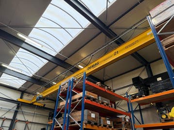 Demag enkelligger bovenloopkraan 22.550mm x 2t 001644U, Ophalen