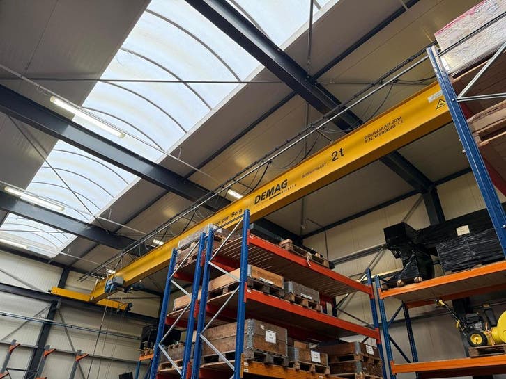 Demag enkelligger bovenloopkraan 22.550mm x 2t 001644U, Doe-het-zelf en Bouw, Gereedschap | Overige machines, Gebruikt, Ophalen