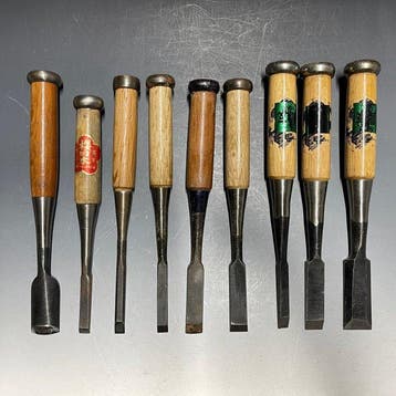 Tataki Oire Nomi | Bench Chisels Carving w/Roll Case - Outil, Antiquités & Art