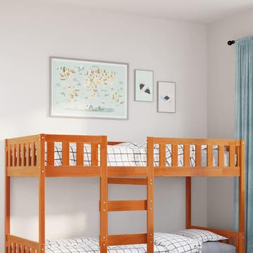 vidaXL Kinderbed zonder matras massief grenenhout wasbruin, Verzenden, Nieuw