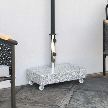 vidaXL Parasolvoet 45x25x8 cm graniet lichtgrijs, Verzenden, Nieuw