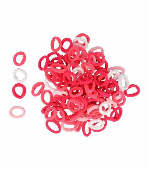 Haarelastiekjes Mini 2cm - Endless - Nylon - Roze - Set van, Bijoux, Sacs & Beauté, Beauté | Soins des cheveux