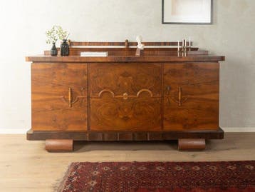 Dressoir - Wortelnotenhout - Art Deco sideboard uit de jaren, Antiquités & Art