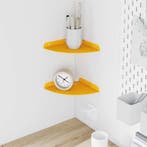 vidaXL Zwevende plank met plank 2 pcs Mosterdgeel 18 x 18 x, Verzenden