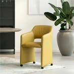 Leren eetkamerstoel Icon - Toledo Giallo (geel), Huis en Inrichting, Stoelen, Bohemian, Eigentijds, Industrieel, Klassiek, Modern, Retro, Romantisch, Scandinavisch, Vintage
