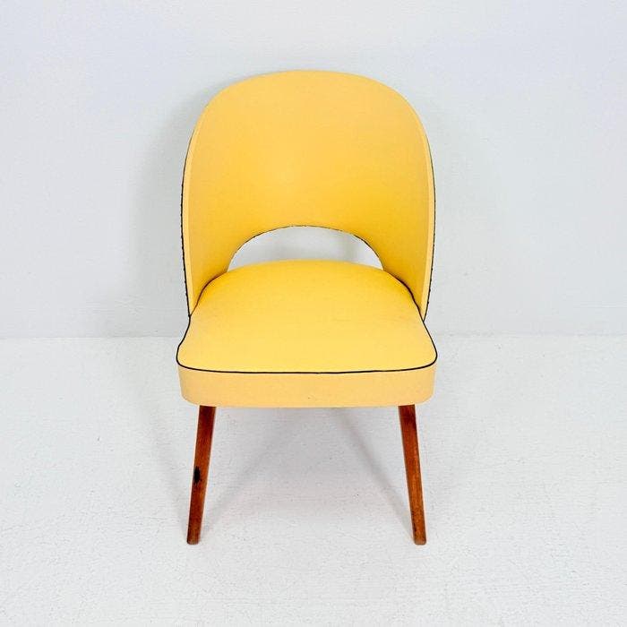 Chaise - Bois, Cuir synthétique - Chaise de style, Antiek en Kunst, Kunst | Designobjecten