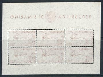 Saint-Marin - Hélicoptère 1 000 lires, Feuillet n° 22., Gestempeld