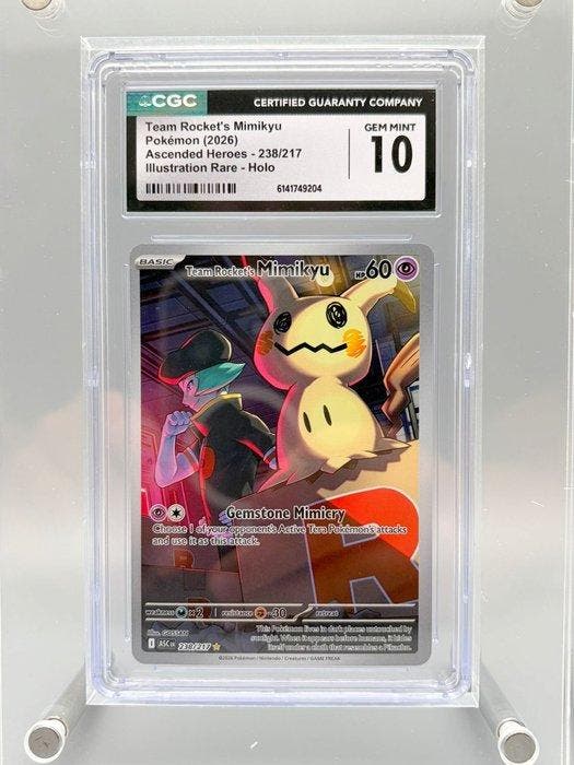 Pokémon Graded card - Team Rockets Mimikyu - Ascended, Hobby en Vrije tijd, Verzamelkaartspellen | Pokémon