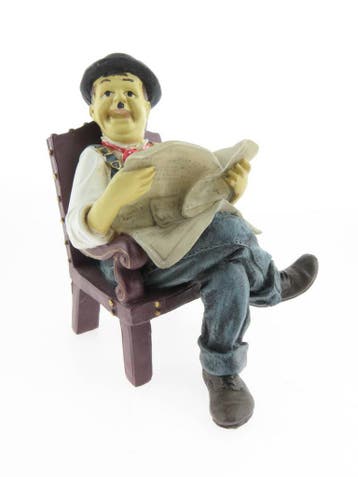 Figuren Laurel & Hardy in luie stoelen,, Verzenden