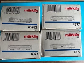 Märklin H0 - 3 x 4377 en 1 x 43782 - Model treinwagon (4) -, Nieuw
