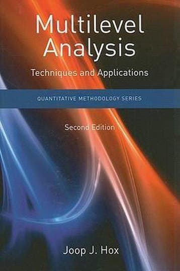 Multilevel Analysis 2nd 9781848728462 Hox, Verzenden, Gelezen, Hox