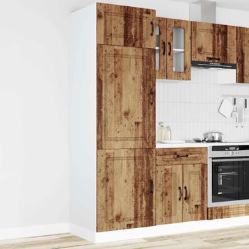 vidaXL Keukenkast Kalmar bewerkt hout oud houtkleurig, Verzenden