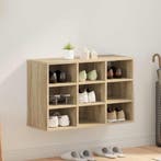 vidaXL Schoenenkast Sonoma Eik 77,5 x 30 x 51 cm Bewerkt, Verzenden, Nieuw